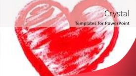  Presentation with heart - PPT layouts enhanced with hand-painted-red-heart background and a white colored foreground