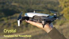  Presentation with hand palm - Presentation design with hand palm element of design background and a tawny brown colored foreground