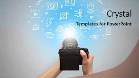  Presentation with doodle - Theme with hand photo shooting with doodle background and a  colored foreground