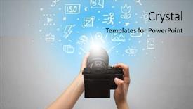  Presentation with doodle - Colorful presentation theme enhanced with hand photo shooting with doodle backdrop and a  colored foreground