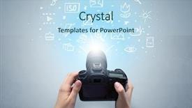  Presentation with shooting - Audience pleasing slide deck consisting of hand photo shooting with doodle backdrop and a  colored foreground