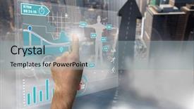  Presentation with road - Presentation design with hand pointing against road turning background and a light blue colored foreground