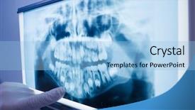  Presentation with teeth - Colorful PPT theme enhanced with hand pointing teeth x ray backdrop and a light blue colored foreground
