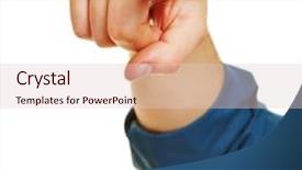  Presentation with motivation - Colorful slide deck enhanced with hand pointing with index finger for motivation backdrop and a lemonade colored foreground