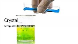  Presentation with chemicals - Amazing slides having hand pouring liquid chemicals backdrop and a white colored foreground