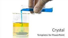  Presentation with chemicals - Beautiful PPT theme featuring hand pouring liquid chemicals backdrop and a white colored foreground