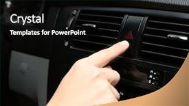  Presentation with gastrointestinal system emergency - PPT layouts consisting of hand pressing emergency warning button background and a  colored foreground