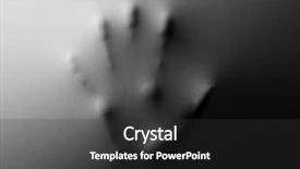  Presentation with horror - Beautiful slide deck featuring hand pressing through fabric as horror background backdrop and a dark gray colored foreground