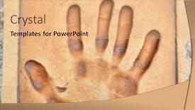  Presentation with hand print - Audience pleasing presentation theme consisting of hand-print-of-jean-paul backdrop and a  colored foreground
