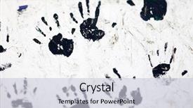  Presentation with hand print - PPT layouts having hand prints background and a lemonade colored foreground