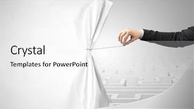  Presentation with paper hand drawn politics - Cool new presentation with hand pulling paper curtain changing backdrop and a  colored foreground