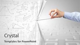  Presentation with behind curtain - Amazing slide set having hand pulling paper curtain changing backdrop and a white colored foreground