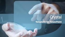  Presentation with social - Amazing presentation having hand pushing social network structure backdrop and a teal colored foreground