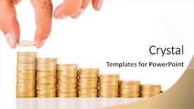  Presentation with money transfer applications - Beautiful slides featuring hand put coin to money backdrop and a white colored foreground