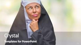  Presentation with palm sunday christian catholic - Presentation theme having hand raised on chin thinking background and a dark gray colored foreground