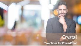  Presentation with christian - Cool new presentation theme with hand raised on chin thinking backdrop and a coral colored foreground