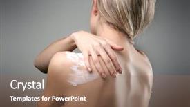  Presentation with welcome back 2020 - Audience pleasing slides consisting of hand rub - woman applying lotion on her backdrop and a  colored foreground