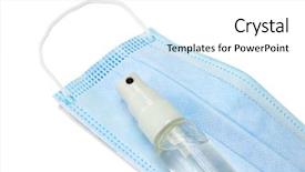  Presentation with surgical hand washing - Colorful slides enhanced with hand sanitizer gel and protective backdrop and a white colored foreground