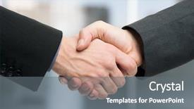  Presentation with shaking hands - Slide deck having hand shake - businessmen shaking hands background and a gray colored foreground