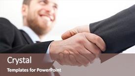  Presentation with shaking hands - Theme with stages of tying bow on fork close-up background and a mint green colored foreground