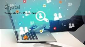  Presentation with surfing - Slides featuring hand-surfing-on-the-social background and a seafoam green colored foreground