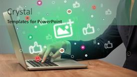  Presentation with surfing - Slide deck having hand-surfing-on-the-social background and a seafoam green colored foreground