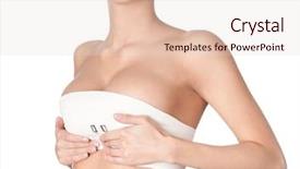  Presentation with correction - Beautiful presentation theme featuring hand surgery - preparing to breast correction isolated backdrop and a lemonade colored foreground