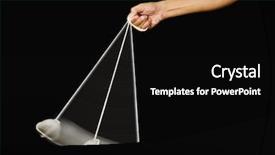  Presentation with stone - Cool new PPT theme with hand swinging a stone pendulum backdrop and a black colored foreground