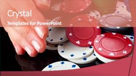  Presentation with poker chips - Amazing presentation having hand takes stack of poker chips backdrop and a coral colored foreground