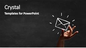  Presentation with chalk - Audience pleasing presentation design consisting of hand taking chalk drawn email backdrop and a dark gray colored foreground