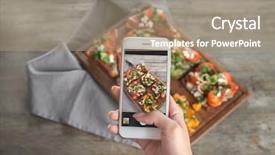  Presentation with food and brain - Amazing theme having hand taking photo of food backdrop and a coral colored foreground