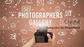  Presentation with gallery - Presentation featuring hand-taking-picture-with-digital background and a coral colored foreground