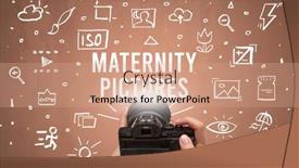  Presentation with maternity - Amazing theme having hand-taking-picture-with-digital backdrop and a coral colored foreground