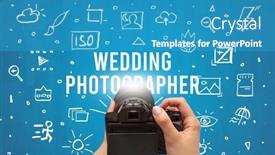  Presentation with camera - PPT layouts enhanced with hand-taking-picture-with-digital background and a teal colored foreground