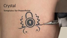  Presentation with leadership - Amazing slides having hand tattooing colorful communication leadership backdrop and a coral colored foreground