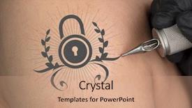  Presentation with leadership - Amazing PPT theme having hand tattooing colorful communication leadership backdrop and a coral colored foreground