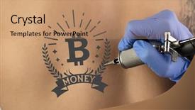  Presentation with philippine currency american period money - Cool new PPT layouts with hand tattooing money and currency backdrop and a coral colored foreground