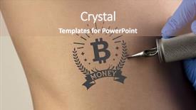  Presentation with money - Presentation consisting of hand tattooing money and currency background and a coral colored foreground