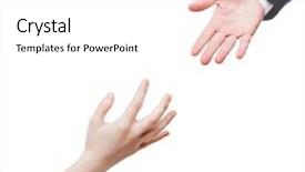  Presentation with issue - Theme featuring hand to poor begging needy background and a white colored foreground