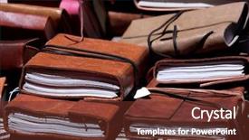  Presentation with bound - Presentation theme consisting of hand tooled leather bound background and a tawny brown colored foreground