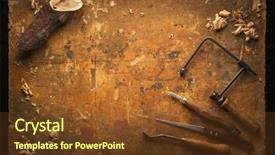  Presentation with wood tools - Amazing PPT layouts having hand tools wood drill jig backdrop and a tawny brown colored foreground