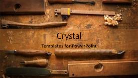  Presentation with wood tools - Beautiful theme featuring hand tools wood drill jig backdrop and a  colored foreground