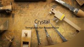  Presentation with wood-tools - Presentation theme having hand tools wood drill jig background and a  colored foreground