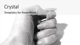  Presentation with tossing - PPT layouts consisting of hand tossing a coin background and a white colored foreground