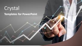  Presentation with financial market - Slide deck featuring hand-touching-a-graphs background and a gray colored foreground