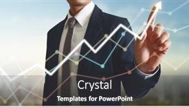  Presentation with financial market - Presentation theme with hand-touching-a-graphs background and a dark gray colored foreground