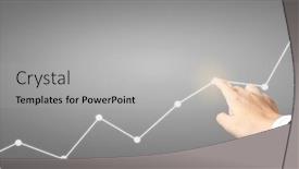  Presentation with financial analysis - Beautiful presentation featuring hand-touching-a-graphs backdrop and a light gray colored foreground