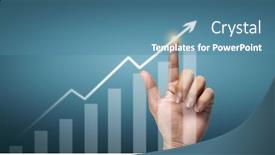  Presentation with financial accounting - Audience pleasing slide deck consisting of hand-touching-graphs-of-financial backdrop and a teal colored foreground