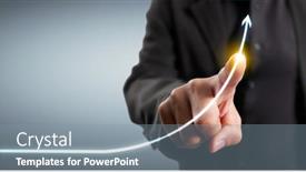  Presentation with financial accounting - Colorful presentation enhanced with hand-touching-graphs-of-financial backdrop and a seafoam green colored foreground