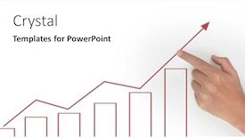  Presentation with financial market - Presentation theme featuring hand-touching-graphs-of-financial background and a white colored foreground